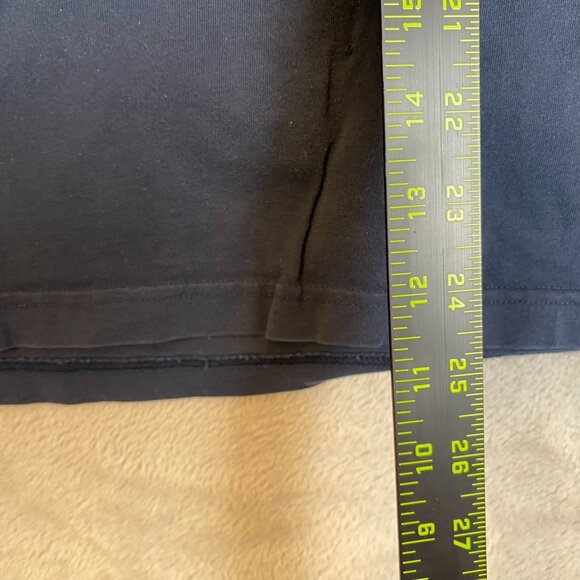 Lands End Men's Henley Shirt XL Navy Blue Super-T Long Sleeve Cotton Blend - Picture 3 of 8